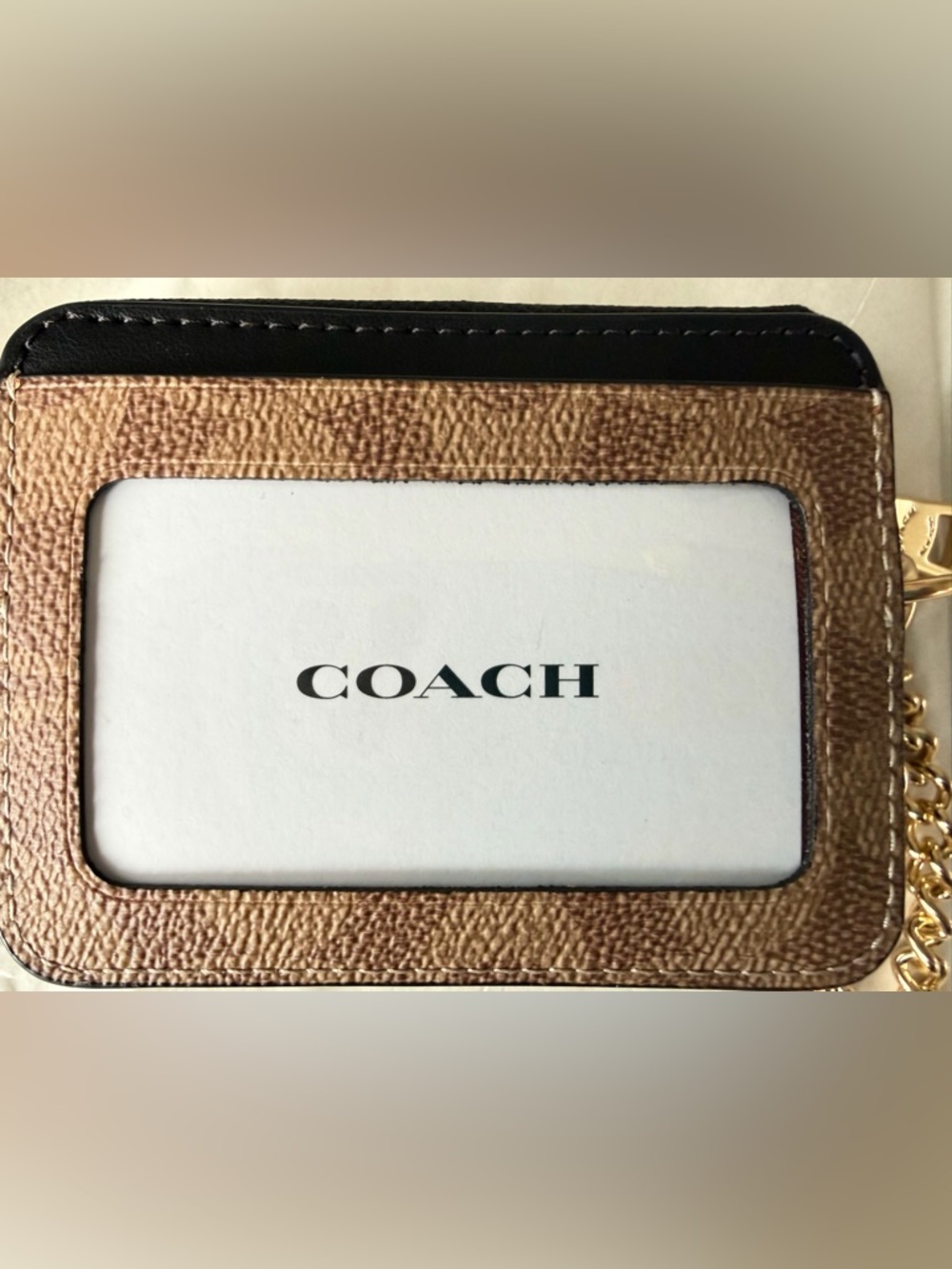 NWT-Coach Zip Card Case In Signature Canvas - Picture 6 of 11